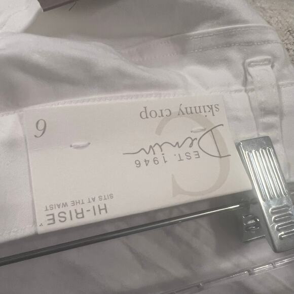 NWT C Est 1946 Hi Rise Denim Skinny Crop Jeans White Size 6 - Picture 6 of 9